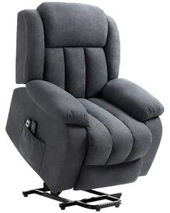 HOMCOM Oversized Riser and Recliner Chairs for the Elderly, Heavy Duty Fabric Upholstered Lift Chair w/ Remote Control, Cat Scratch Anti Aosom UK