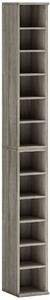 HOMCOM CD Media Display Shelf Unit Tower Rack with Adjustable Shelves, Set of 2 Aosom UK
