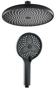 Showery® EcoPulse Rainfall Overhead and Handheld Shower Heads: High-Pressure & Water Saving, Set of 2