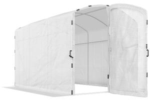 Outsunny Polytunnel Greenhouse Walk-in Grow House with UV-resistant PE Cover, Door and Galvanised Steel Frame, 2 x 3 x 2m, White