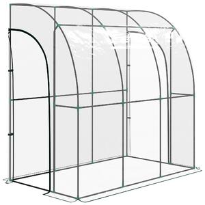 Outsunny 214cm x 118cm Walk-In Lean To Greenhouse, with Accessories Aosom UK