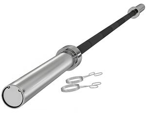 SPORTNOW Olympic Barbell: Home Gym Essential with Spring Collars, 210cm, 2"/5cm Plate Compatible Aosom UK