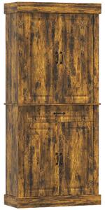 HOMCOM Tall Kitchen Cupboard, Kitchen Pantry Cabinet with Drawer, Shelves, Brown Aosom UK