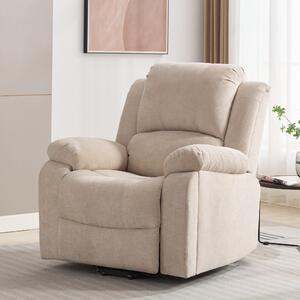 Power Massage Lift Recliner Chair with Heat and Vibration for Elderly, Fabric Sofa with Pockets and Cup Holders, 90L x 94W x 101H cm, Beige Aosom.UK