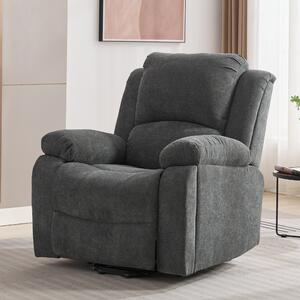 Power Massage Lift Recliner Chair with Heat and Vibration for Elderly, Heavy Duty Reclining Mechanism with Pockets and Cup Holders, Grey Aosom.UK