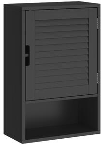 HOMCOM Bathroom Cabinet, Wall Mounted Storage Cabinet with Adjustable Shelves, 40 x 20 x 60 cm, Black