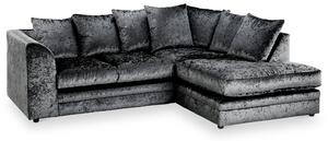 Tamara 3 Seater Crushed Velvet Fabric Chaise Sofa | Roseland