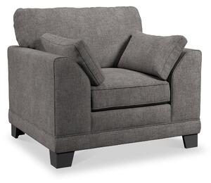 Jules Contemporary Fabric Armchair in Light or Dark Grey | Roseland