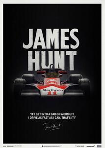 Art Print McLaren M23 - James Hunt - Quote - Japanese GP - 1976 - Limited Poster, Automobilist