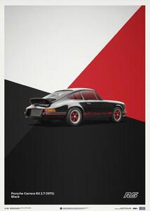 Art Print Porsche 911 RS - Black - Limited Poster, Automobilist