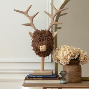 Voyage Maison Stirling Stag Head Hand Crafted Sculpture Brown