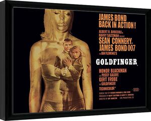 Framed poster James Bond - Goldfinger - Projection