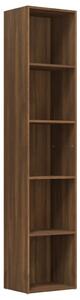Book Cabinet Brown Oak 40x30x189 cm Engineered Wood