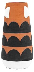 Cardea Small Abstract Terracotta Vase Brown