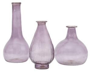 Set of 3 Hinkley Glass Vases Grey