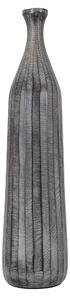 Clopton Antique Grey Metal Bottle Vase Grey