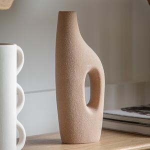 Chelling Abstract Ceramic Vase Beige