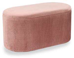 Polly Pink Velvet Blanket Storage Box for Bedroom | Roseland