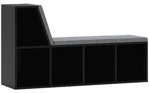 HOMCOM 2 Tier Modern Bookcase Bookshelf with Removable Cushions for Living Room