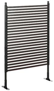 Outsunny Garden Fence with 2 Standing Ways for Hard & Soft Ground, Decorative Outdoor Divider, Animal Barrier Fence, Brown