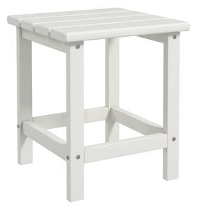 Outsunny Square Coffee Table, HDPE Tabletop and Frame for Porch, Garden, Side Table, 38 x 38 x 46 cm, White