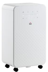 HOMCOM 10L/Day Quiet Low-Energy Dehumidifier, with 24H Timer, 5 Modes, Filtration System, for Home Laundry, White Aosom UK