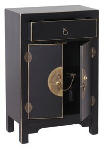 Nightstand ORIENTE 45 x 26 x 69 cm Black Wood