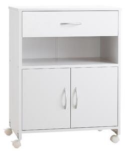 Vinsetto Printer Stand, Mobile Cabinet with Storage, Drawer & Open Shelf, Office Organiser, White Aosom UK