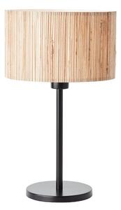 Lucille Natural Seagrass Table Lamp in Matt Black