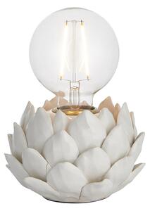Artichoke Table Lamp in Oatmeal Crackle and Antique Brass