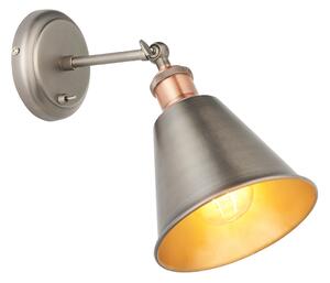 Anker Wall Light in Aged Pewter and Aged Copper