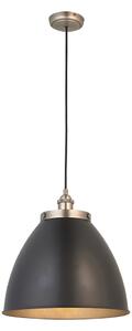 Fletcher Large Pendant in Aged Pewter and Matt Black