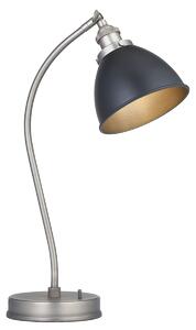 Fletcher Table Lamp in Aged Pewter and Matt Black
