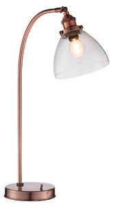 Ralph Clear Glass Table Lamp in Aged Copper