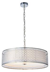 Colby Frosted Glass Three Light Pendant in Satin Nickel