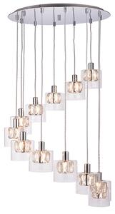 Veretta Clear Glass Twelve Light Pendant in Chrome