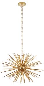 Asgard Nine Light Pendant in Satin Brass