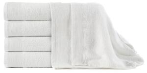 Bath Towels 5 pcs Cotton 450 gsm 100x150 cm White
