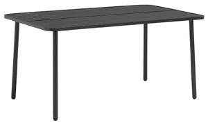 Garden Table Dark Grey 150x90x72 cm Steel