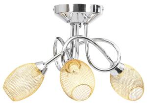 Ceiling Lamp with Gold Plated Lamp Shades for 3 G9 Bulbs