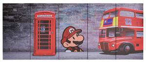 Canvas Wall Print Set London Multicolour 150x60 cm