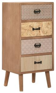 Side Cabinet with 4 Drawers Brown 34.5x30x74.5 cm MDF