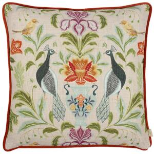 Evans Lichfield Chatsworth Piped 43cm x 43cm Filled Cushion Natural