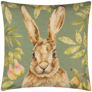 Grove Hare 43cm x 43cm Outdoor Filled Cushion Olive