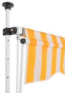 Manual Retractable Awning 300 cm Orange and White Stripes