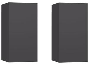 TV Cabinets 2 pcs Grey 30.5x30x60 cm Engineered Wood