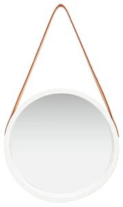 Wall Mirror with Strap 40 cm White