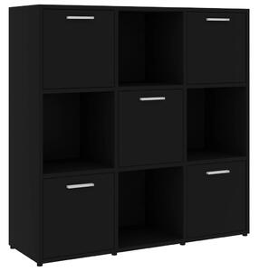 Book Cabinet Black 90x30x90 cm Engineered Wood
