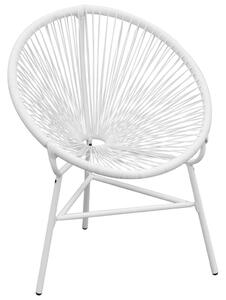 Garden String Moon Chair Poly Rattan White