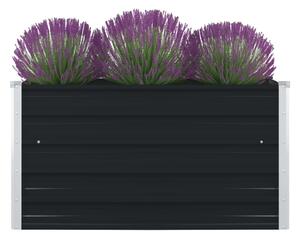 Raised Garden Bed 100x100x45 cm Galvanised Steel Anthracite